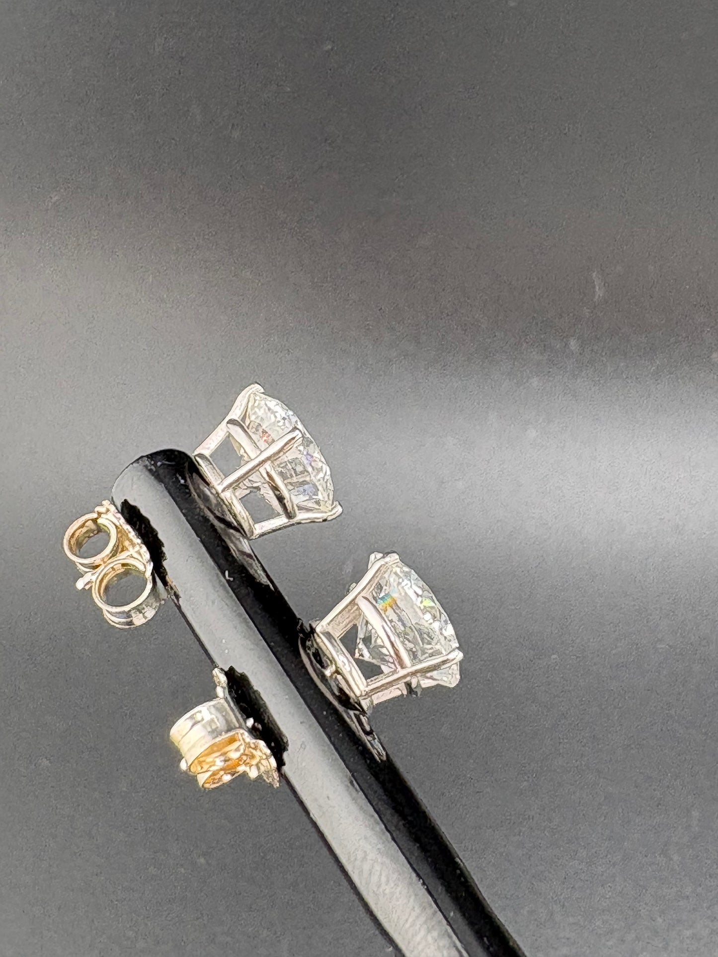 Brilliant Round Diamond Earrings – 4.50 CTW – 14K White Gold Stems / IGI Certified Lab-Grown