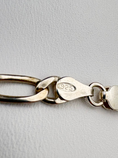 .925 Sterling Silver Figaro Chain Bracelet – 4.58mm – 8"