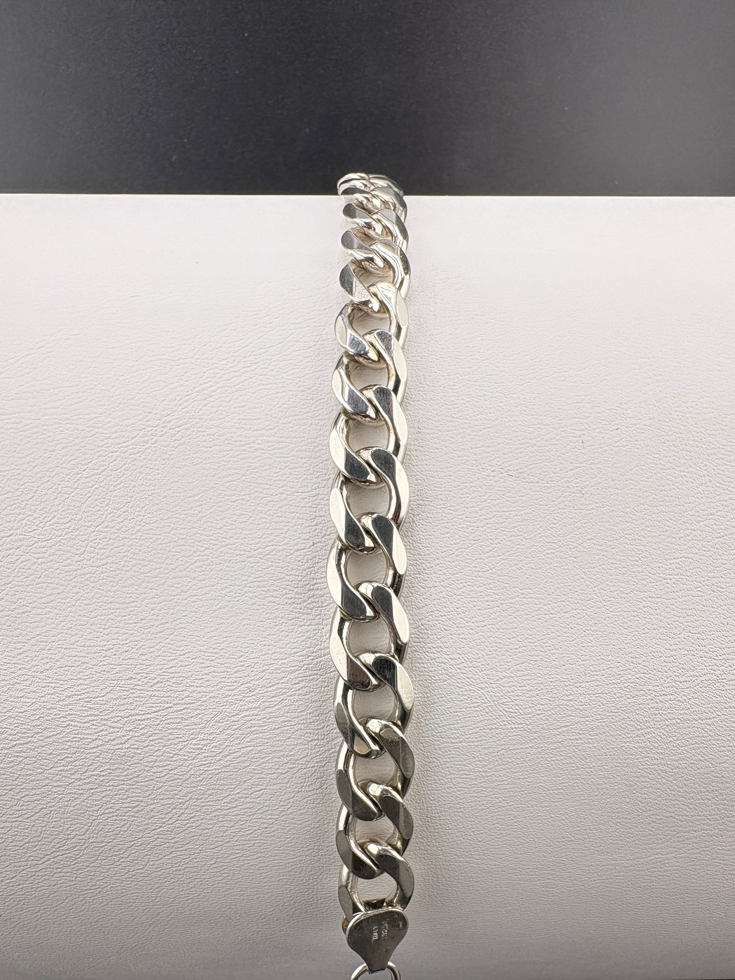 .925 Sterling Silver Curb Link Bracelet – 8.3mm – 8.25"