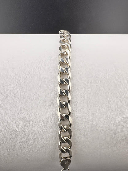 .925 Sterling Silver Curb Link Bracelet – 8.3mm – 8.25"