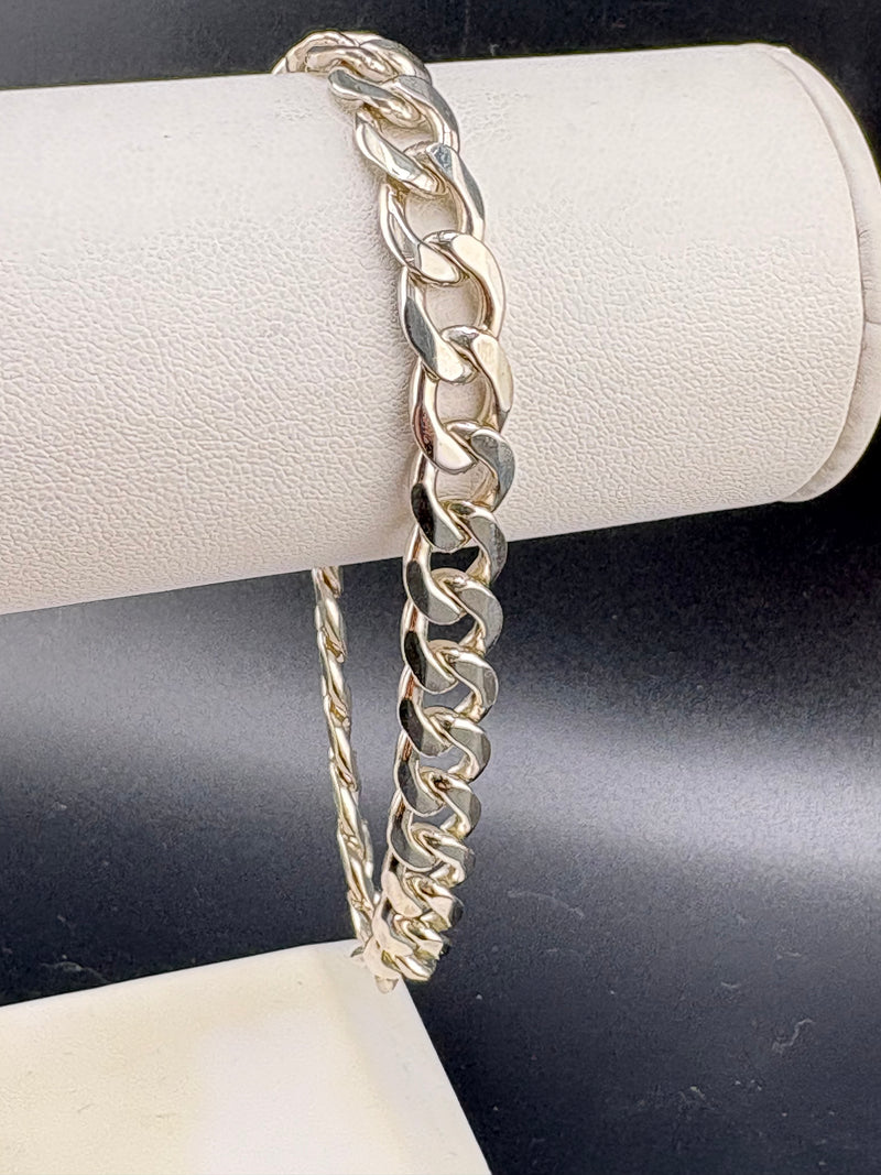 .925 Sterling Silver Curb Link Bracelet – 8.15mm – 8.5"