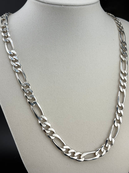 .925 Sterling Silver Figaro Link Necklace – 8.23mm / 20.5"