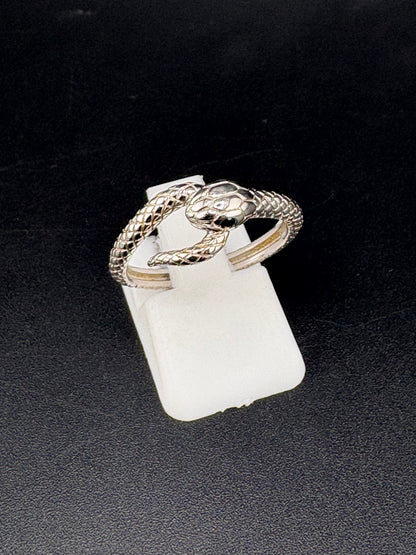 .925 Sterling Silver Snake Wrap Ring – 2.47g – Size 7