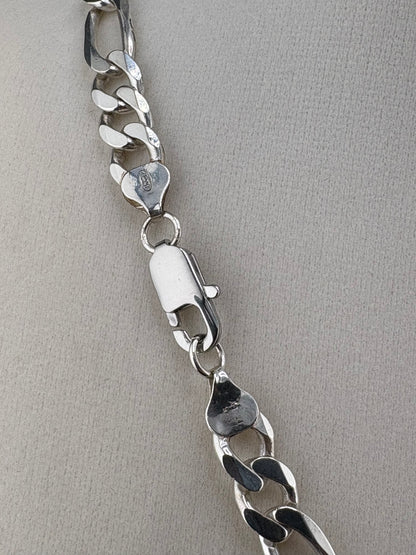 .925 Sterling Silver Figaro Link Necklace – 8.23mm / 20.5"