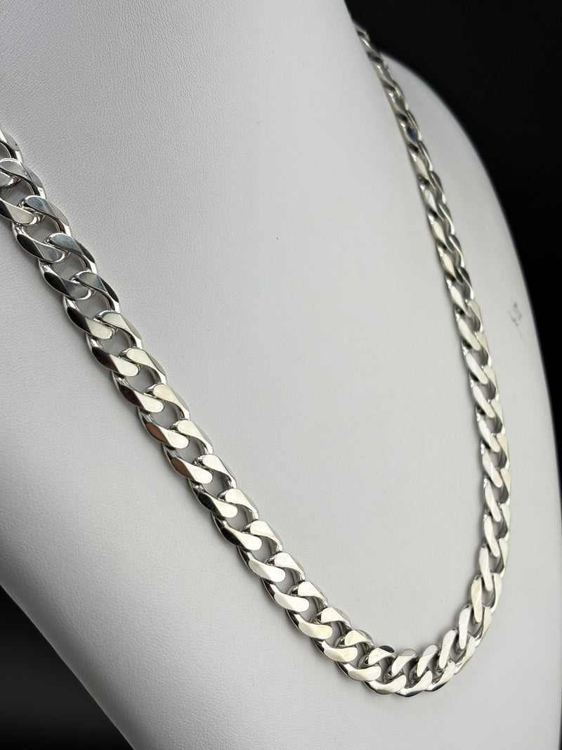 .925 Sterling Silver Curb Chain Necklace – 11.25mm / 23.5"