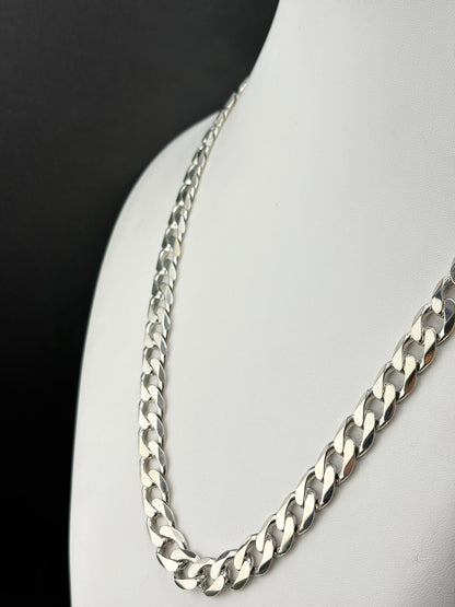 .925 Sterling Silver Curb Chain Necklace – 11.25mm / 23.5"