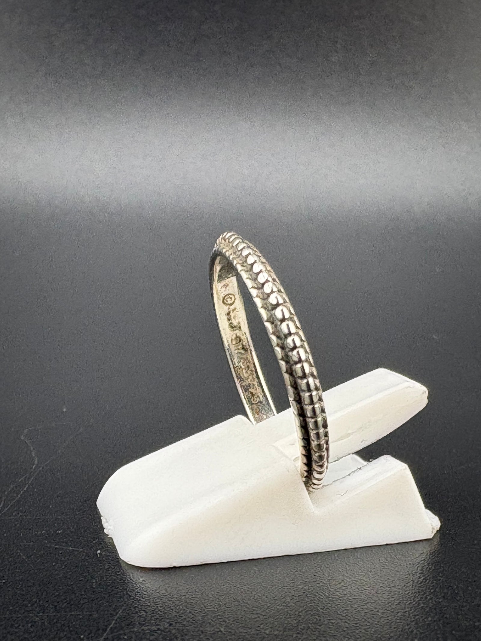 .925 Sterling Silver Textured Dainty Ring – 1.11g alternate product view