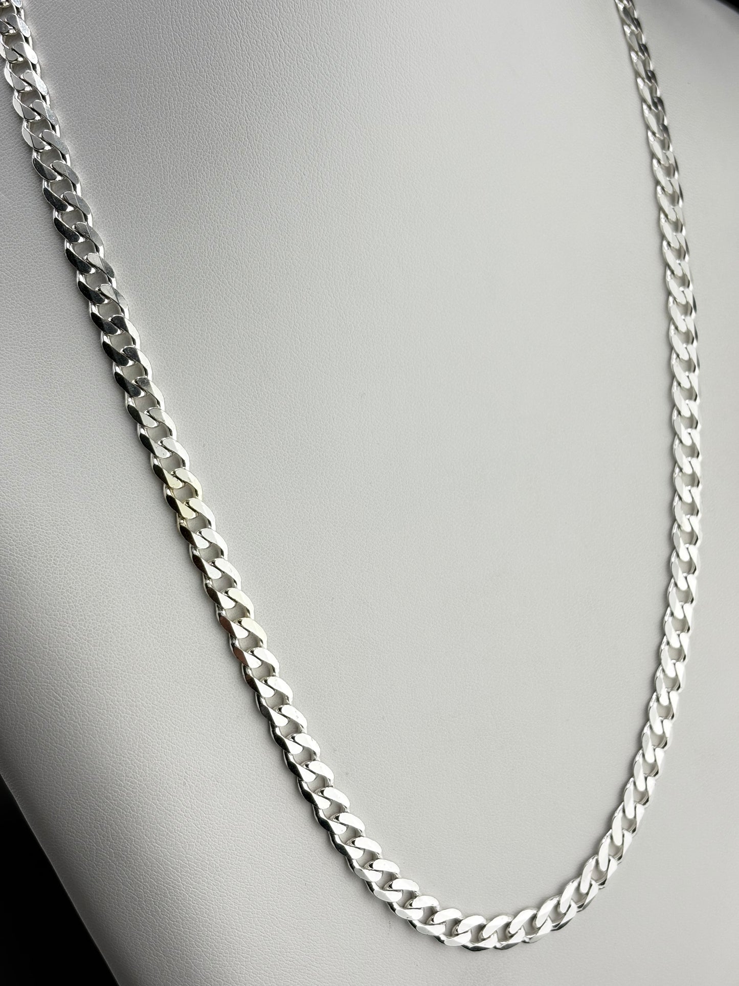 .925 Sterling Silver Curb Chain Necklace – 6.66mm / 24"
