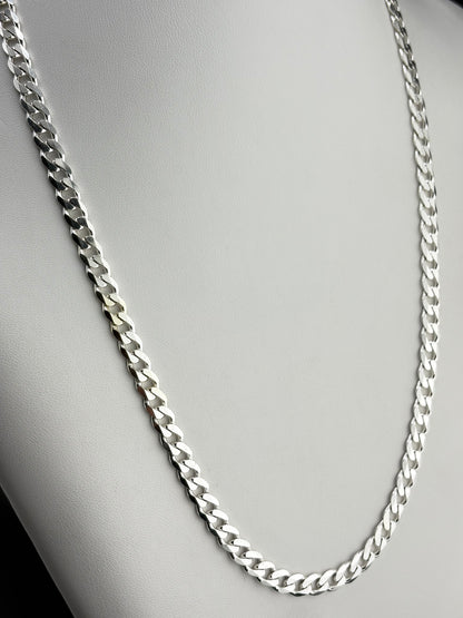 .925 Sterling Silver Curb Chain Necklace – 6.66mm / 24"