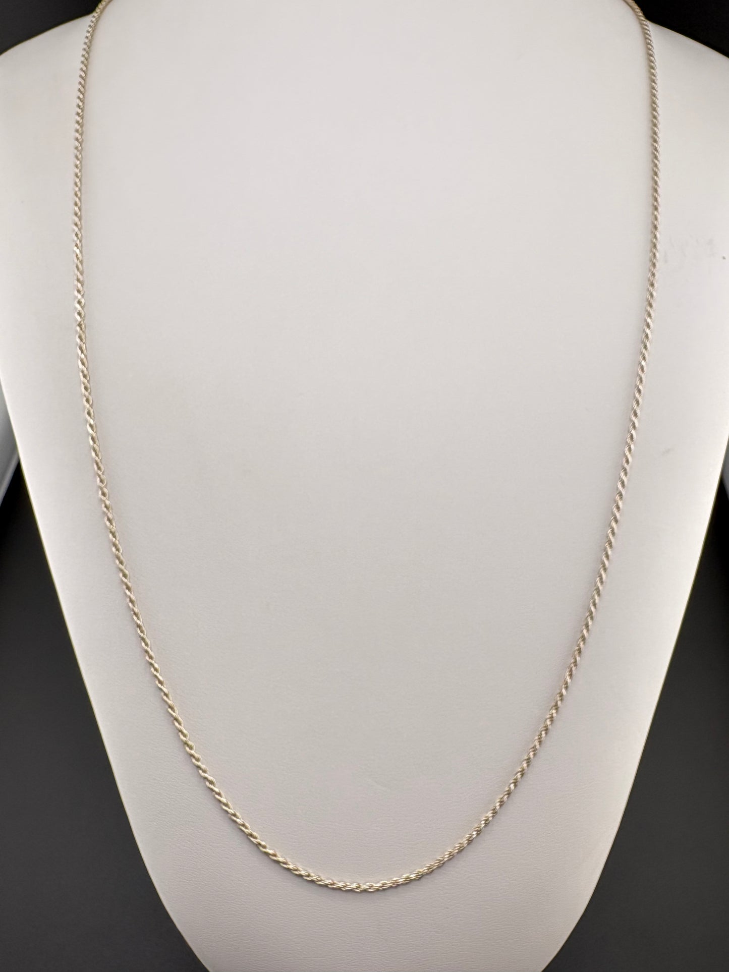 .925 Sterling Silver Rope Chain Necklace – 1.51mm / 30"
