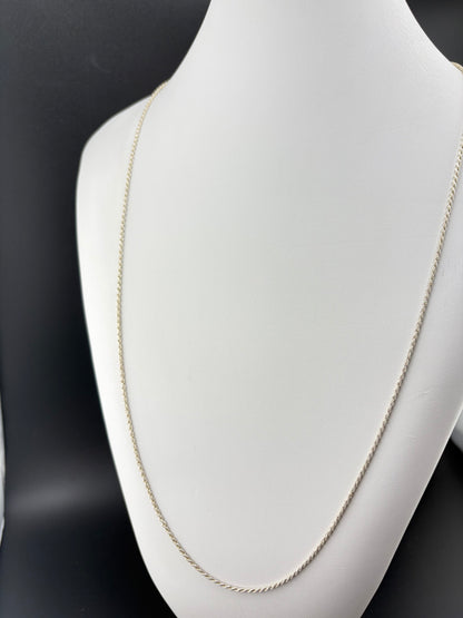 .925 Sterling Silver Rope Chain Necklace – 1.51mm / 30"