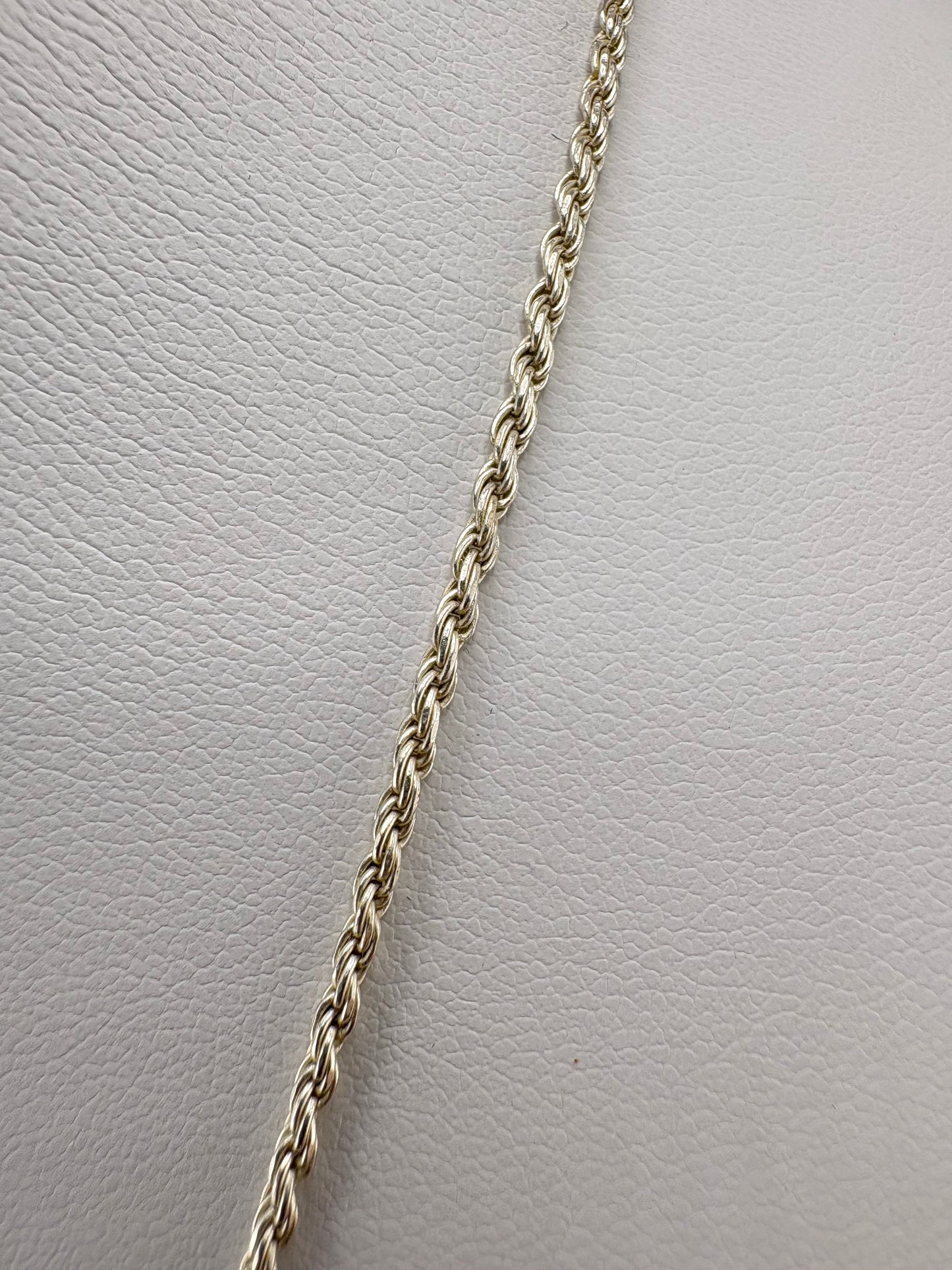 .925 Sterling Silver Rope Chain Necklace – 1.51mm / 30"