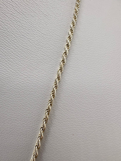 .925 Sterling Silver Rope Chain Necklace – 1.51mm / 30"