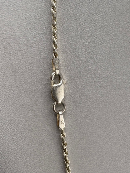 .925 Sterling Silver Rope Chain Necklace – 1.51mm / 30"