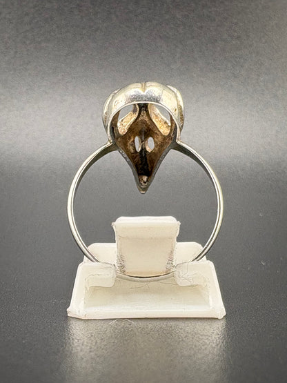 .925 Sterling Silver Crow Skull Ring – 2g