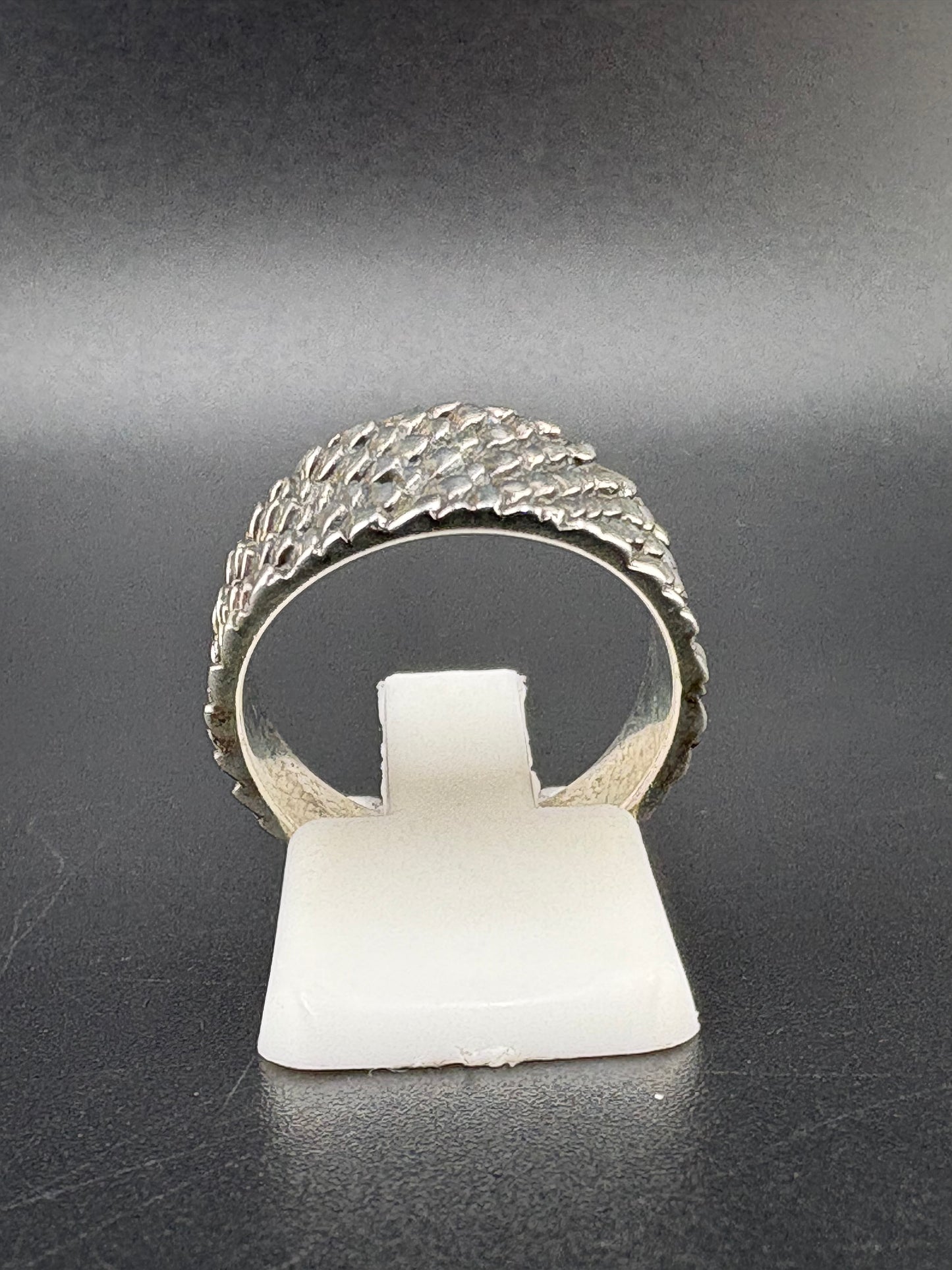 .925 Sterling Silver Dragon Scale Ring – 4.56g