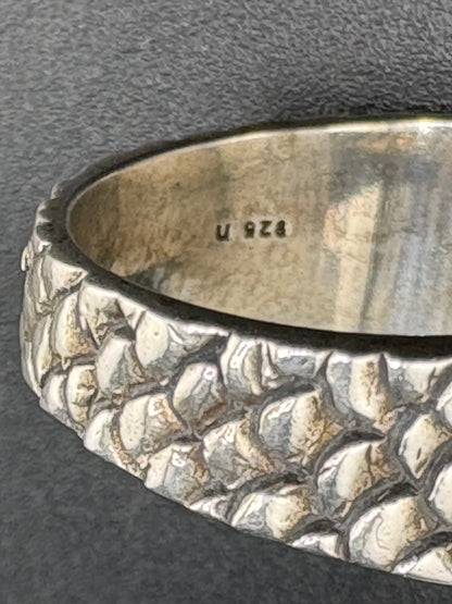 .925 Sterling Silver Dragon Scale Ring – 4.56g