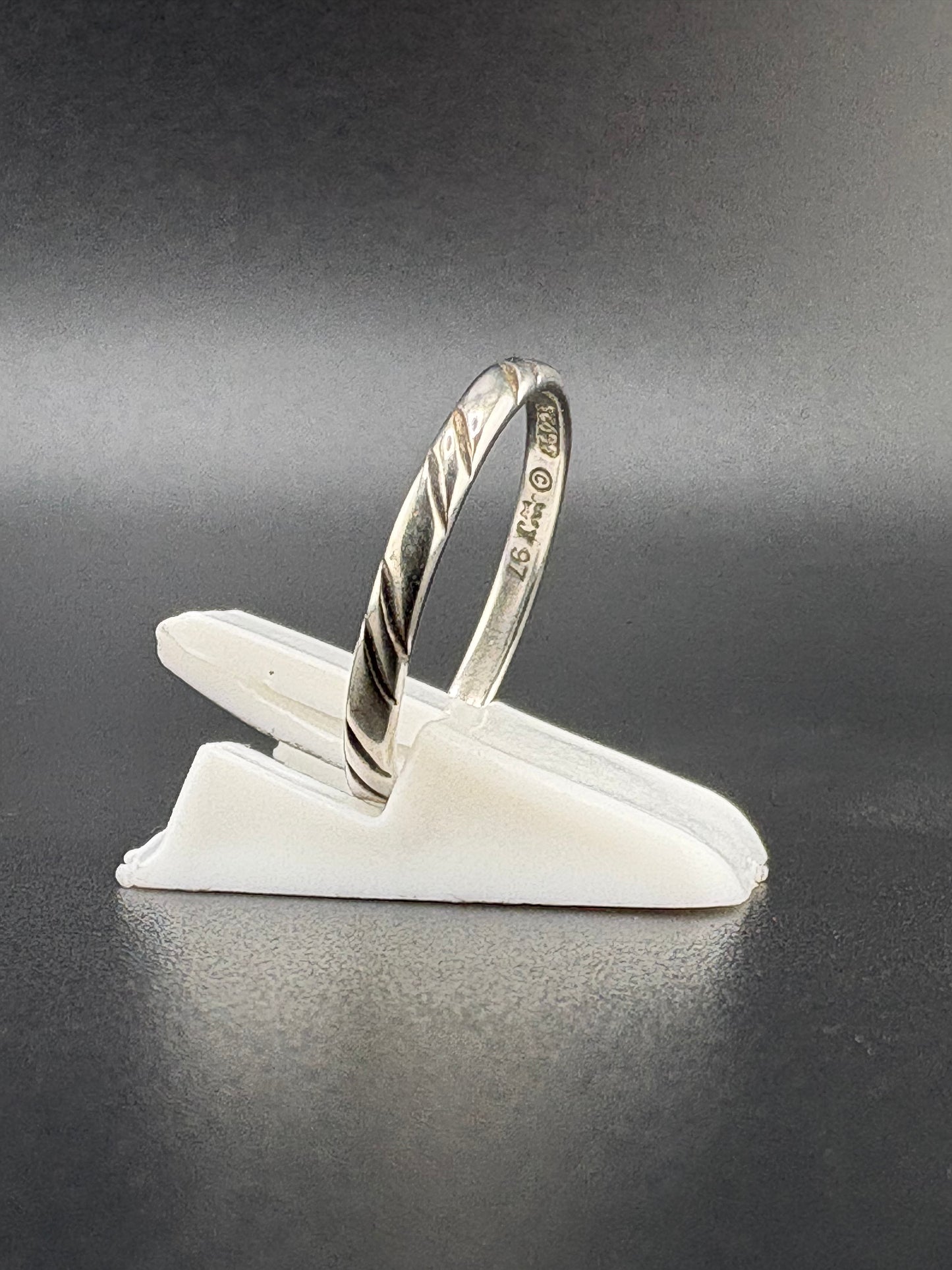 .925 Sterling Silver Textured Band Ring – 1.1g