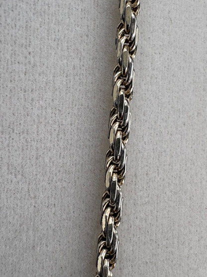 .925 Sterling Silver Classic Rope Chain Necklace – 2.45mm /24"
