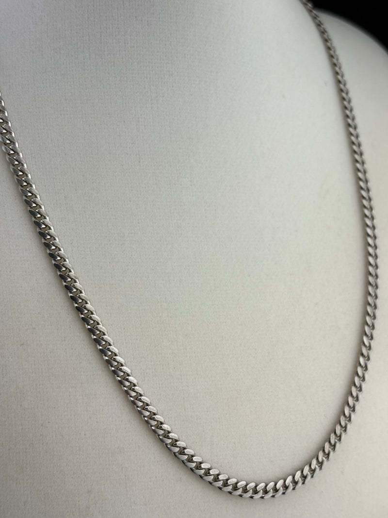 .925 Sterling Silver Cuban Link Necklace – 3.92mm / 18"