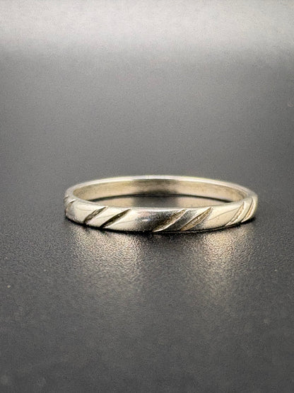 .925 Sterling Silver Textured Band Ring – 1.1g