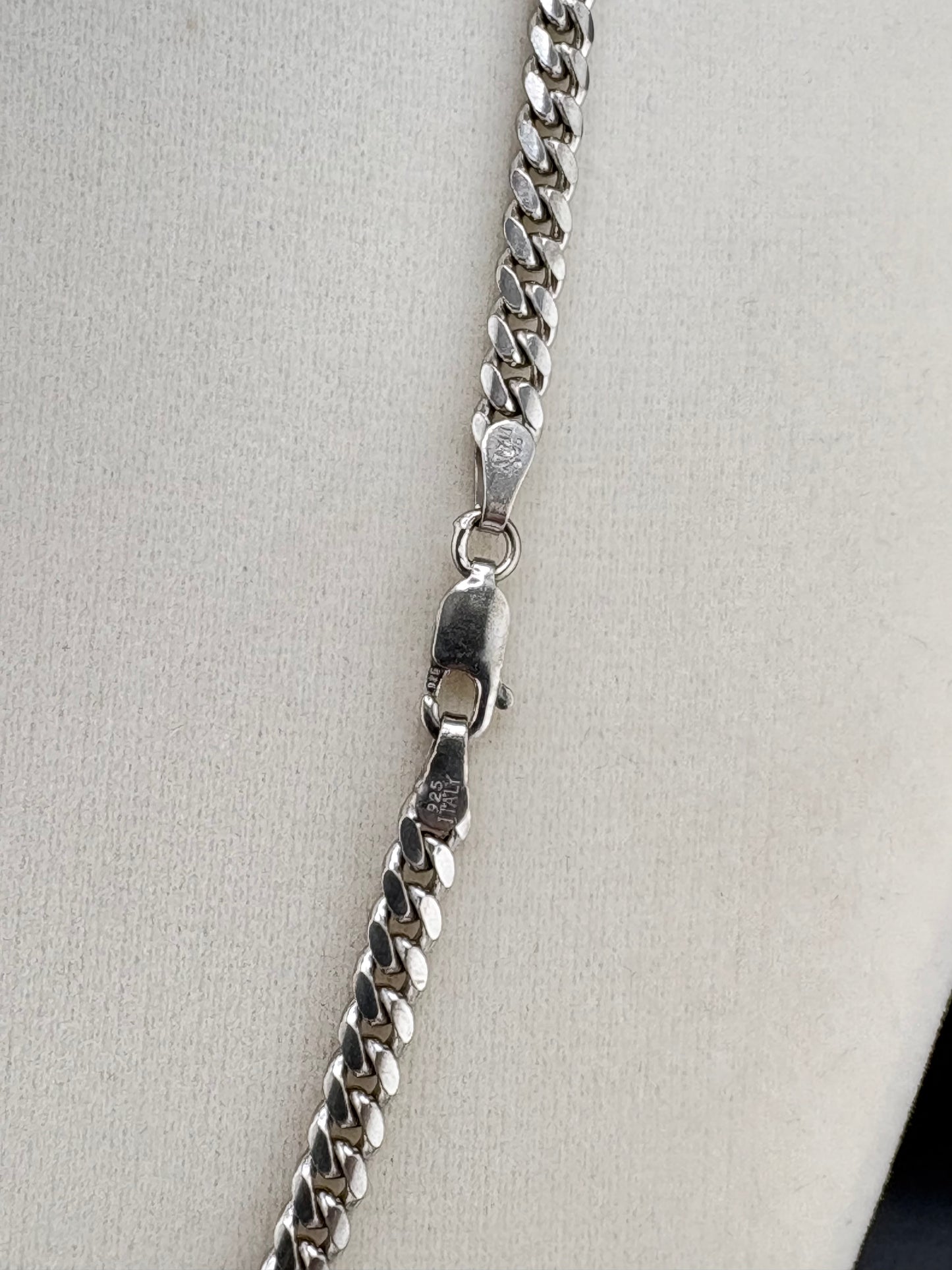.925 Sterling Silver Cuban Link Necklace – 3.92mm / 18"