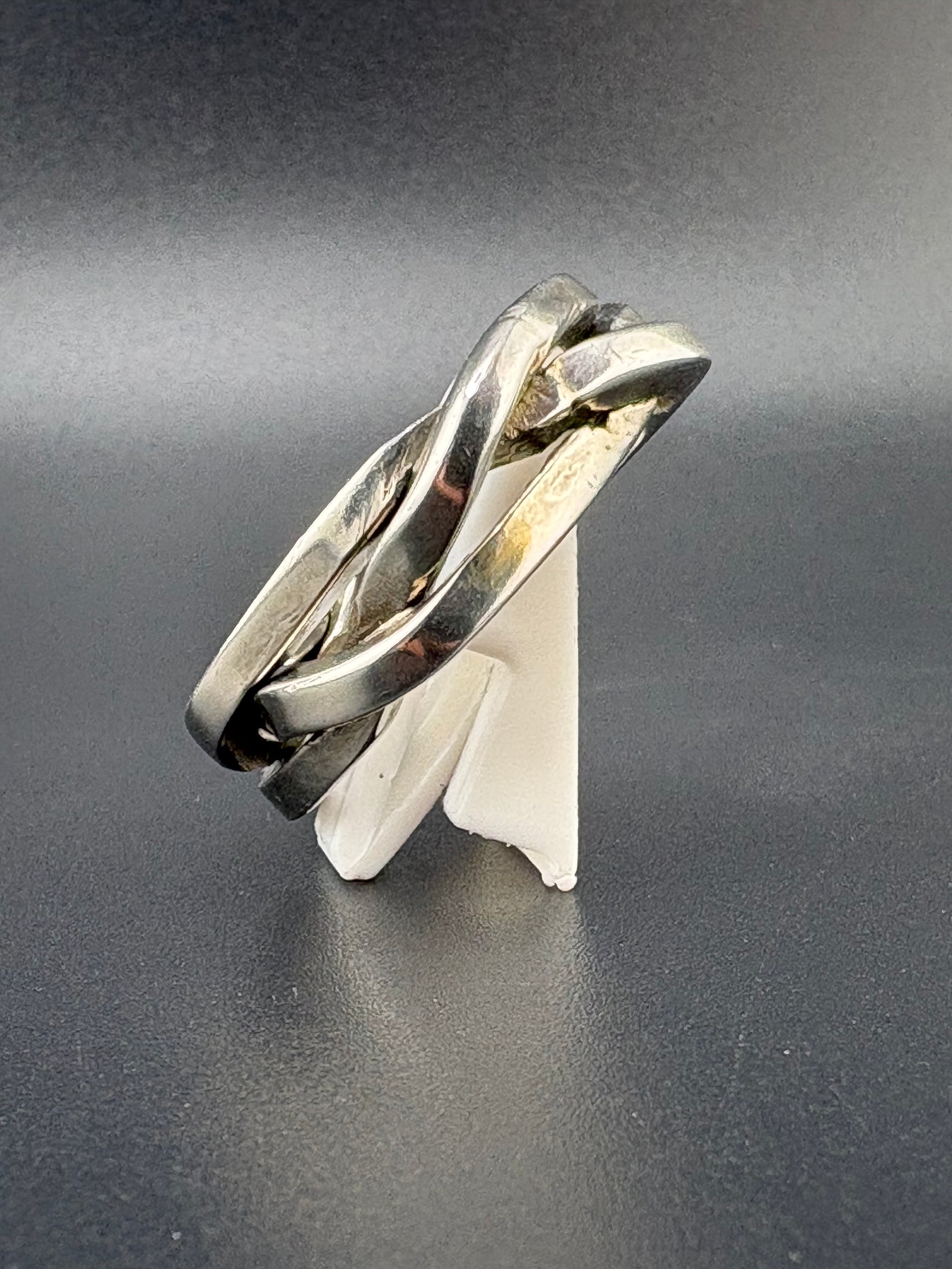 .925 Sterling Silver Woven Ring – 15g – Size 10 alternate product view