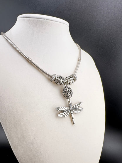 Snake Chain Necklace with Pandora Charms – 3mm / 20"