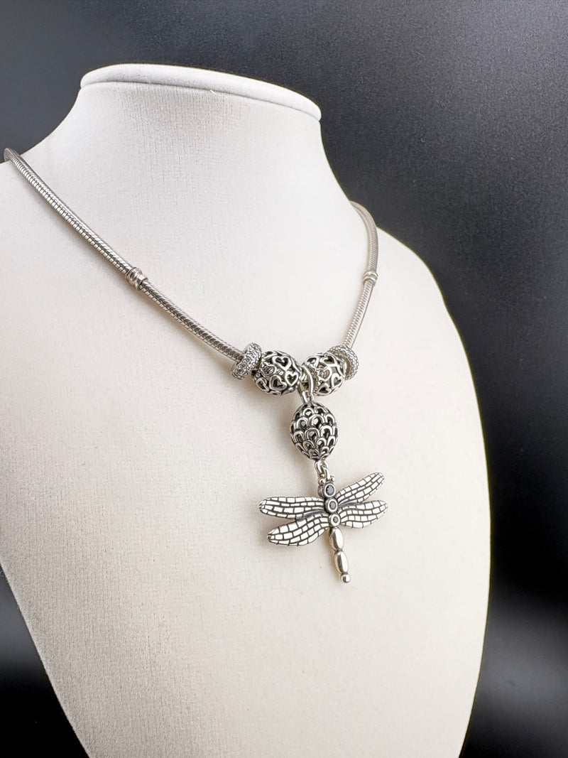 Snake Chain Necklace with Pandora Charms – 3mm / 20"