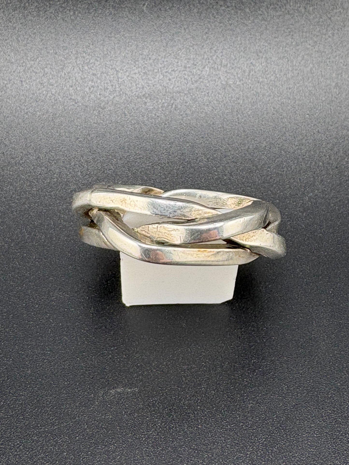 .925 Sterling Silver Woven Ring – 15g – Size 10