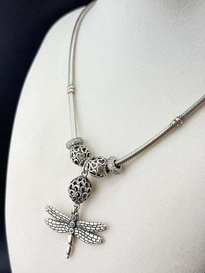 Snake Chain Necklace with Pandora Charms – 3mm / 20"