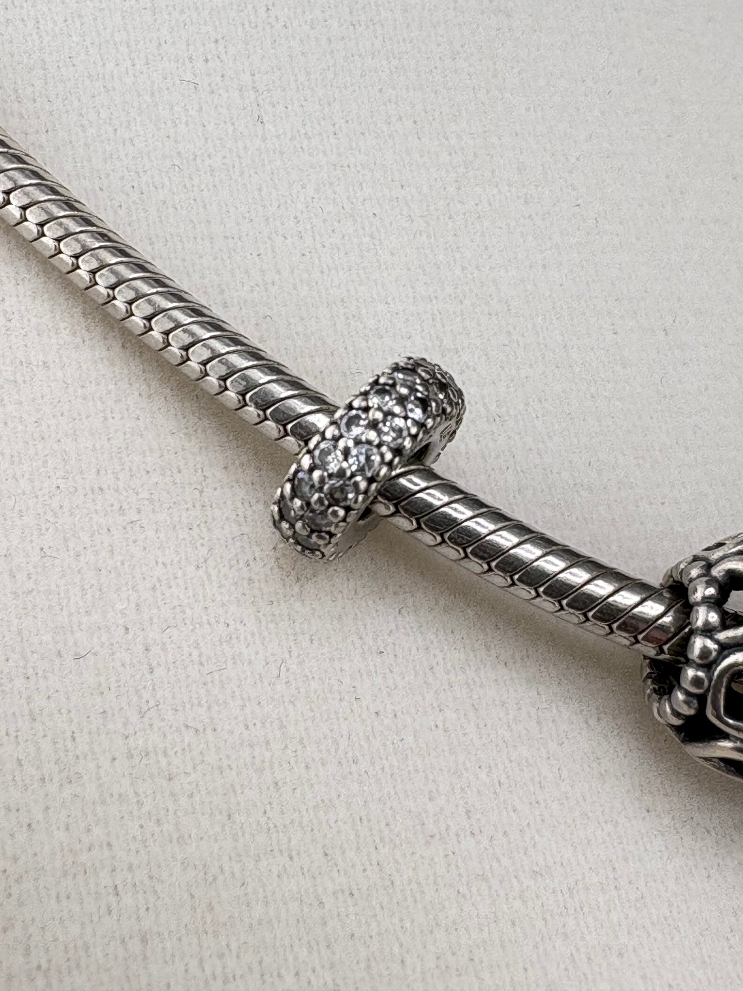 Snake Chain Necklace with Pandora Charms – 3mm / 20"