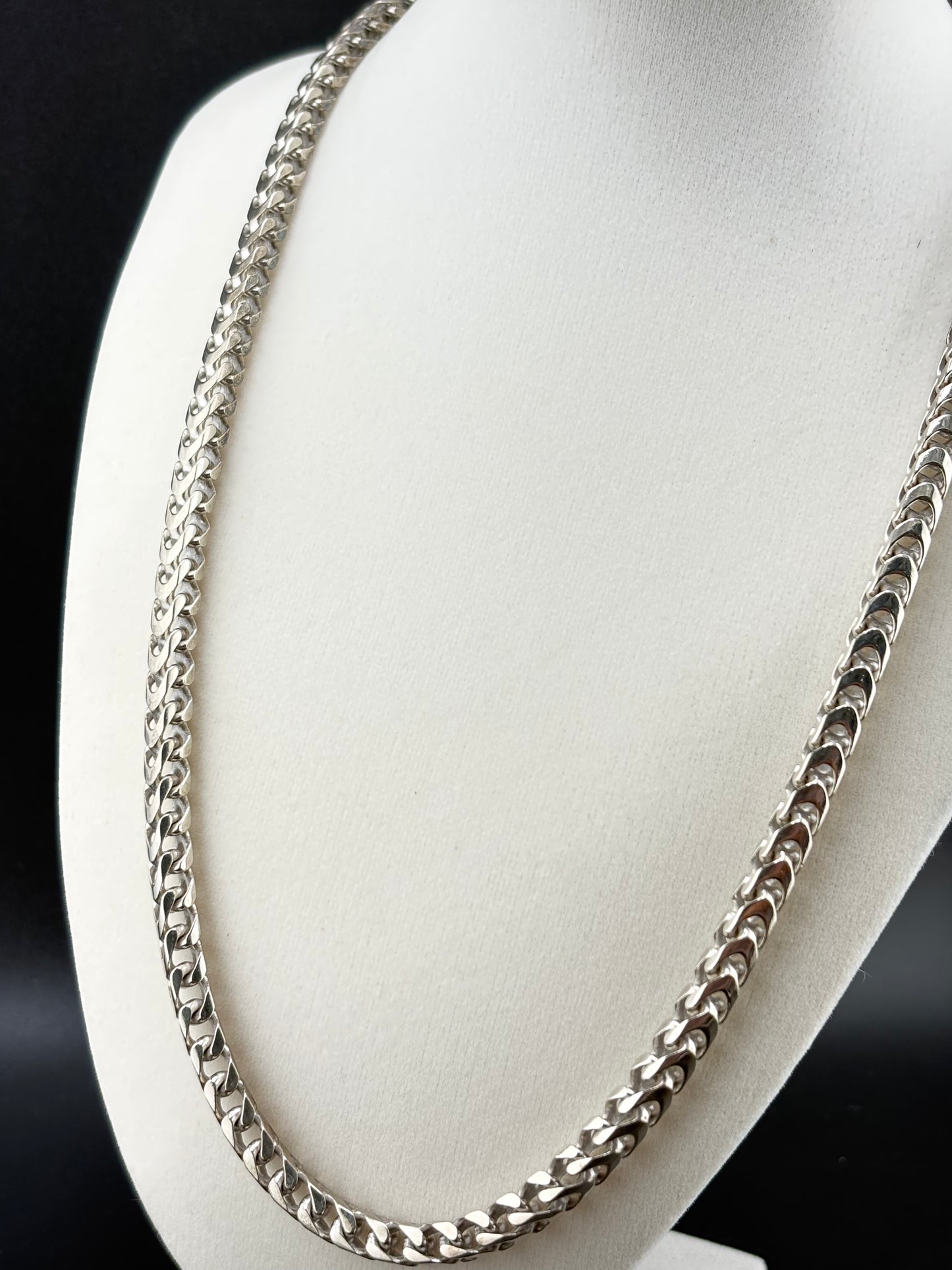 .925 Sterling Silver Franco Link Necklace – 5.52mm / 22"