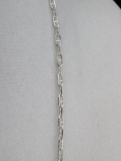 .925 Sterling Silver Mariner Link Necklace – 1.34mm / 18"