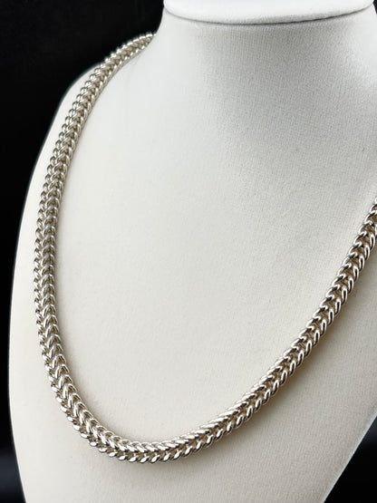 .925 Sterling Silver Franco Link Necklace – 5.96mm / 24"
