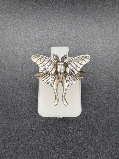 .925 Sterling Silver Moth Ring – 4.71g – Size 5