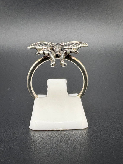 .925 Sterling Silver Moth Ring – 4.71g – Size 5