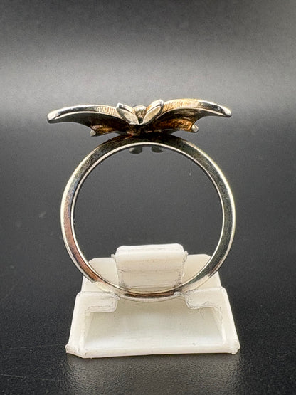.925 Sterling Silver Moth Ring – 4.71g – Size 5