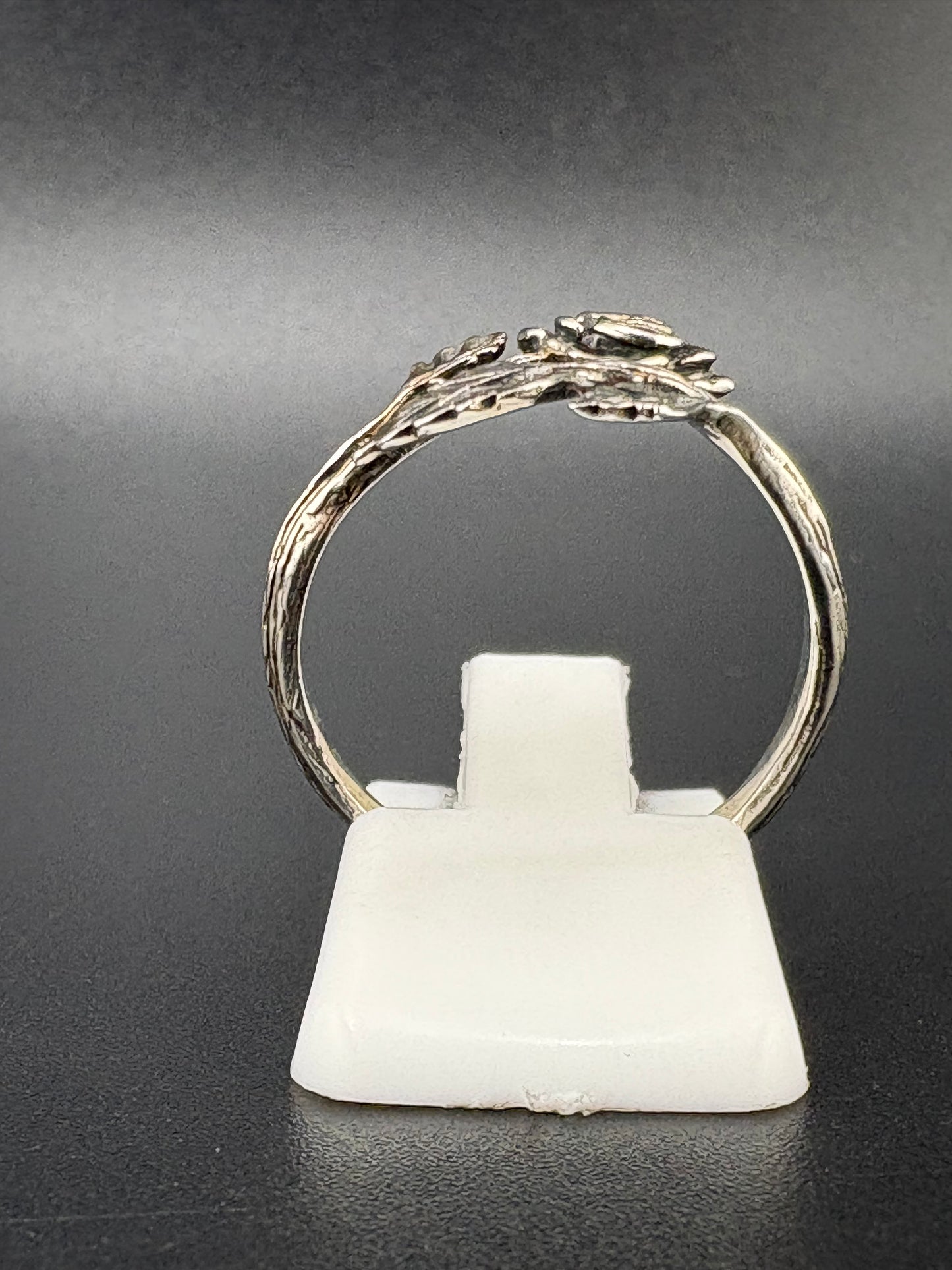 .925 Sterling Silver Rose Wrap Ring – 3.3g – Size 8