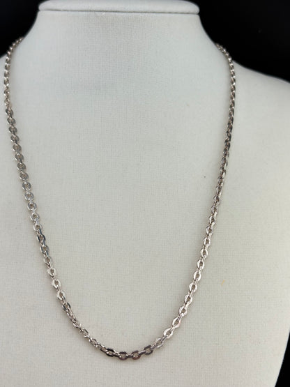 .925 Sterling Silver Cable Link Necklace – 2.94mm / 18"