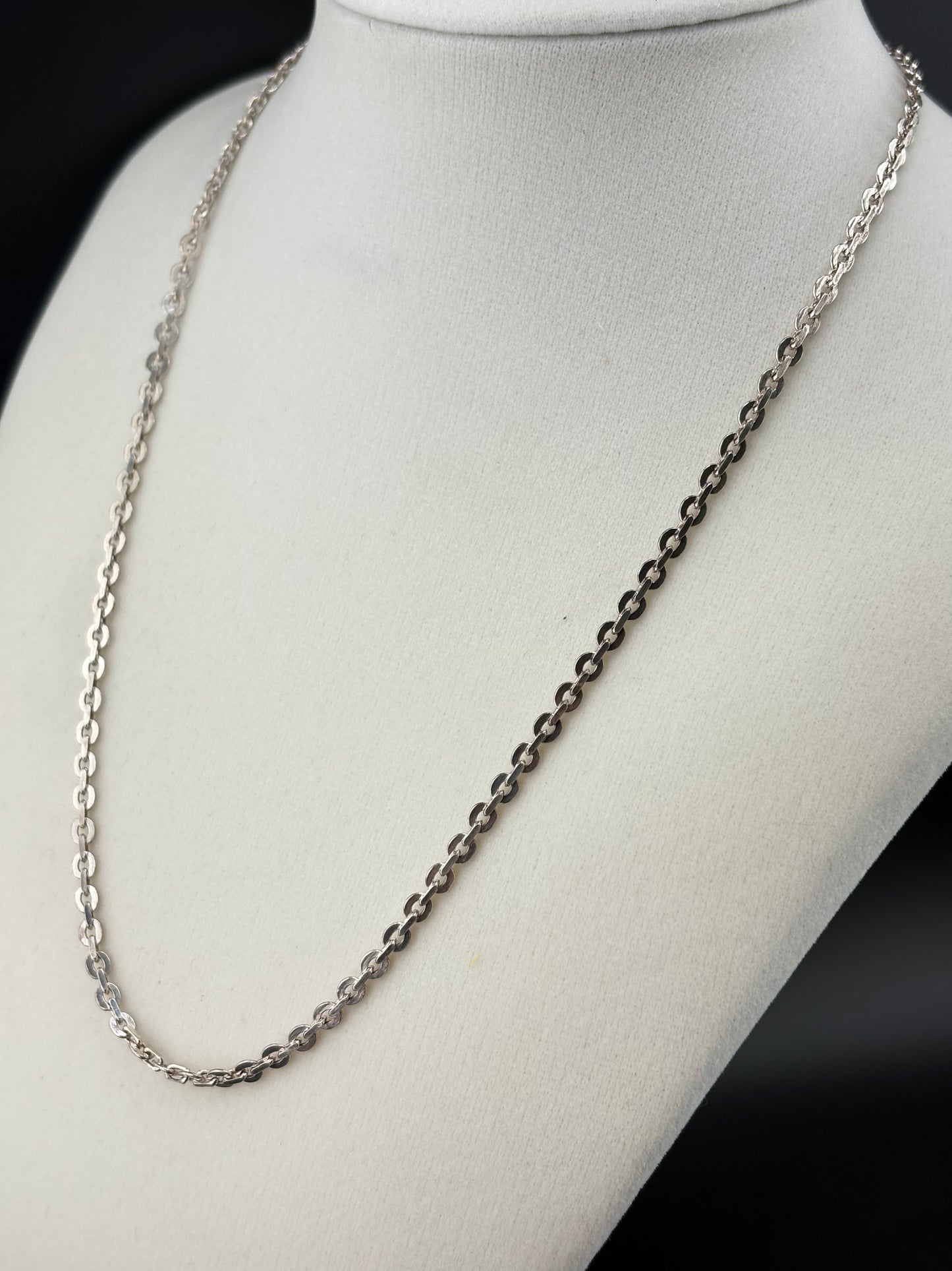.925 Sterling Silver Cable Link Necklace – 2.94mm / 18"