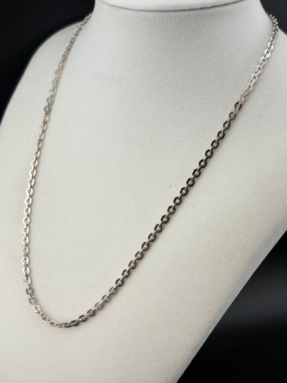 .925 Sterling Silver Cable Link Necklace – 2.94mm / 18"