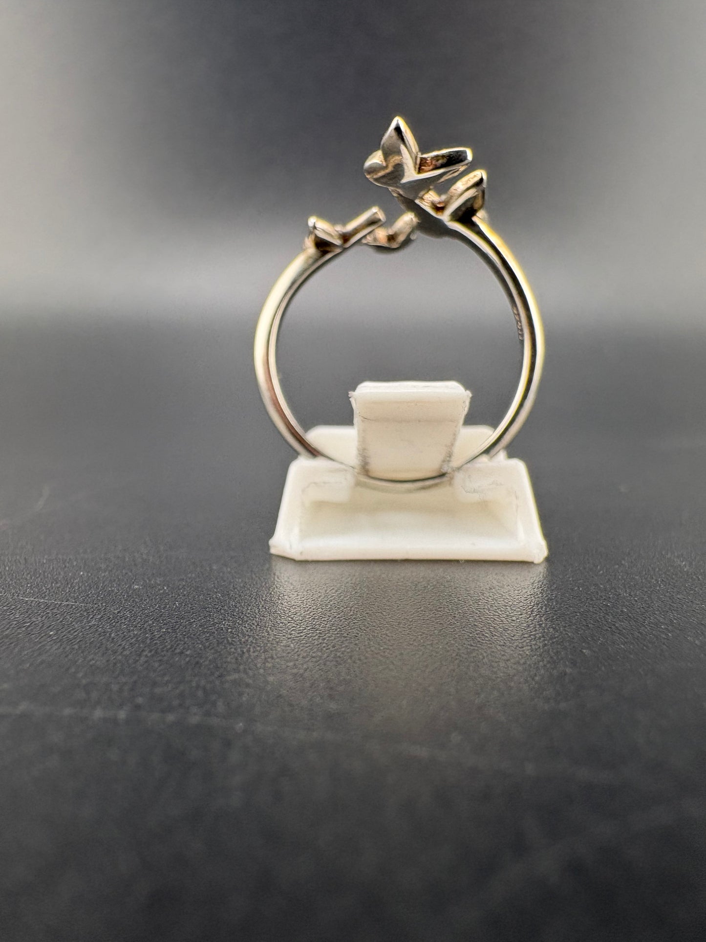 .925 Sterling Silver Butterfly Ring – 2.09g – Size 7.5 Adjustable