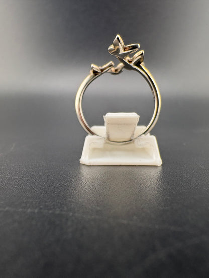 .925 Sterling Silver Butterfly Ring – 2.09g – Size 7.5 Adjustable