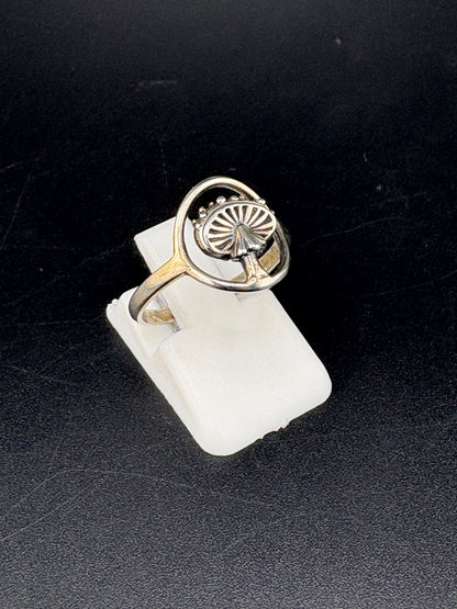 .925 Sterling Silver Mushroom Ring – 1.75g – Size 6