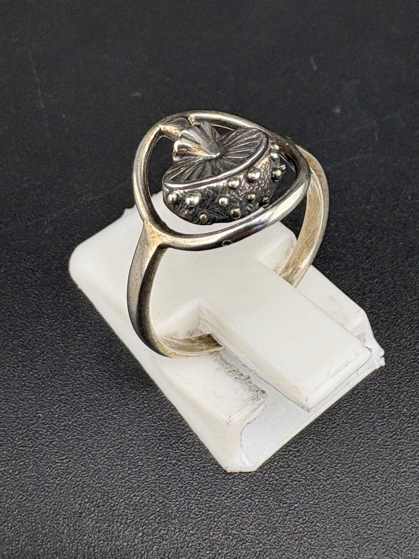 .925 Sterling Silver Mushroom Ring – 1.75g – Size 6