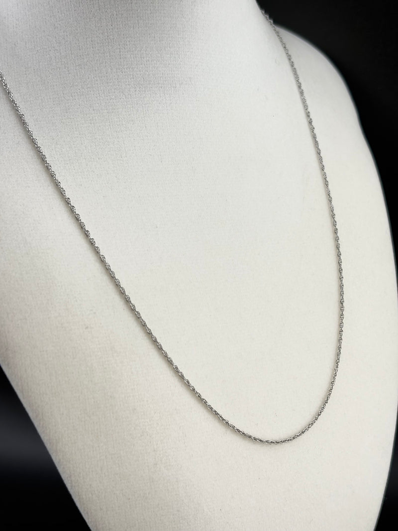 .925 Sterling Silver Rope Chain Necklace – 1.22mm / 18"