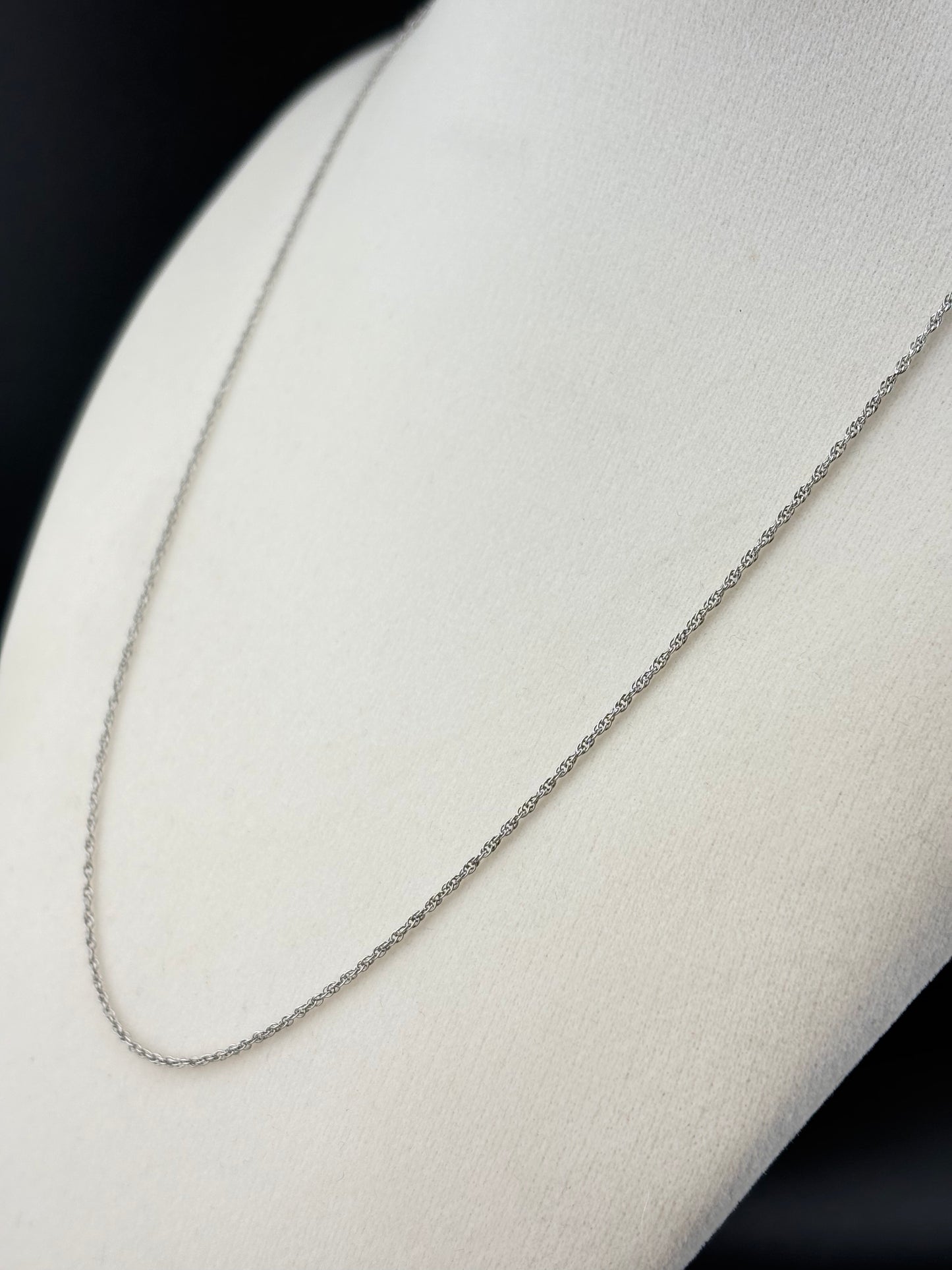 .925 Sterling Silver Rope Chain Necklace – 1.22mm / 18"