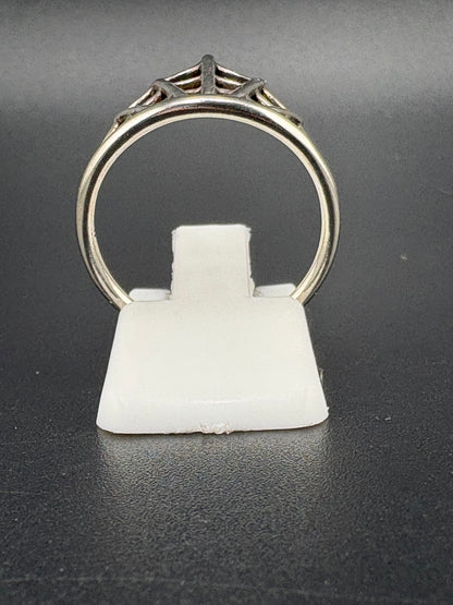 .925 Sterling Silver Spider Web Tiara Ring – 2.17g – Size 7.25