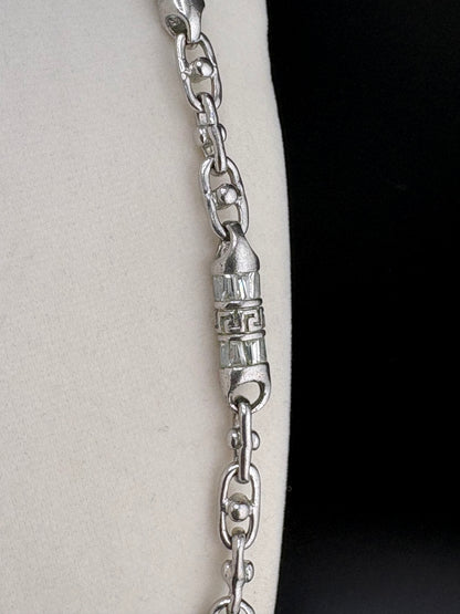 .925 Sterling Silver Barrel Link Necklace – 6.5mm / 25"